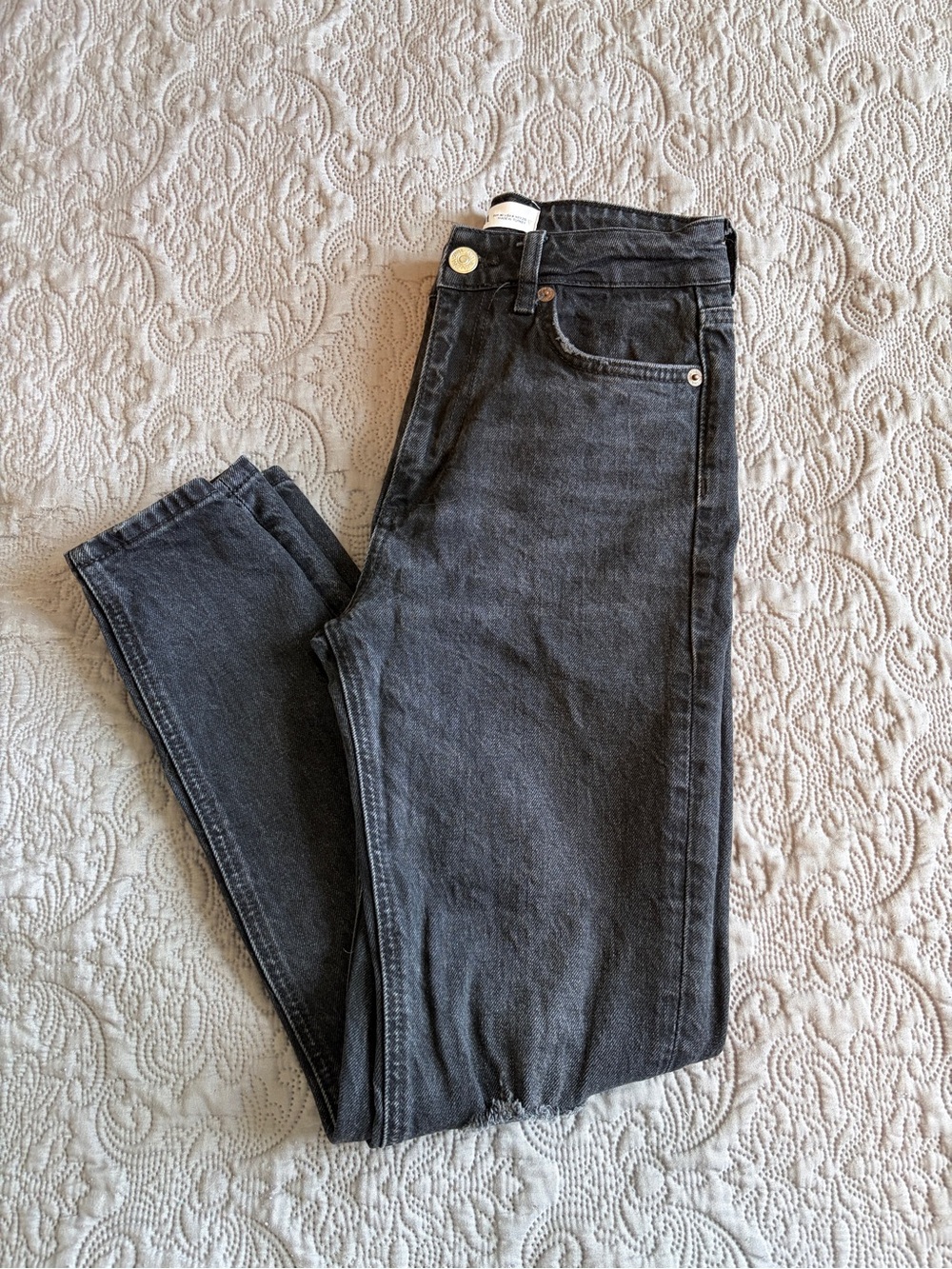 Zara High-Rise Black Jeans